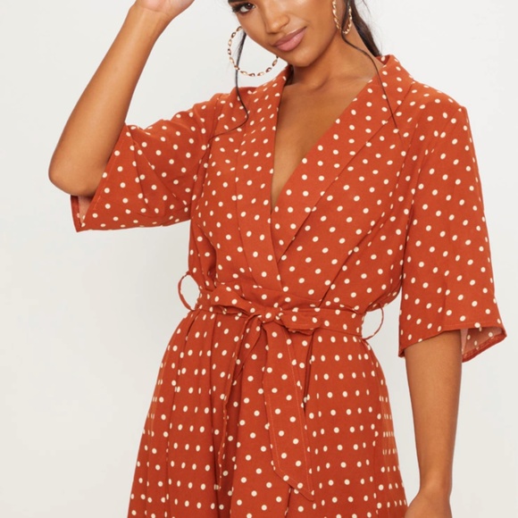 PrettyLittleThing Polka Dot Tea Dress - Picture 6 of 6